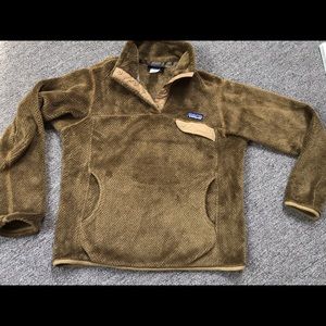 Olive Green Fuzzy Women’s Synchilla Pullover